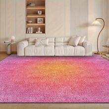 Soft Floor Mat, Gradient Color System Pink Orange Purple Color Matching, Machine Washable, Suitable For Bedroom Living Room, Dreamy Sunset Elegant Style - Perfect Choice For Christmas, Halloween, Valentine's Day, Father's Day, Mother's Day, Graduation Season - Nhiều màu - Xem 2