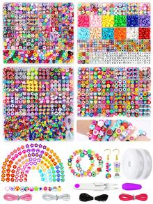 Boho Polymer Clay Beads Kit, Multi-Elements Polymer Clay Beads Kit For Jewelry Making, DIY Necklace Earring Bracelet Friendship Gifts, Accessories Making