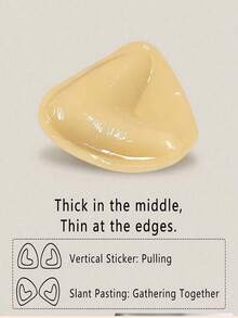 2片双面粘合胸垫，托高小胸，让胸部看起来更大。适用于泳衣、比基尼和紧身裤。防水防汗。强力粘合。可重复使用垫片。隐形无痕胸垫。 - 彩色 - 查看 6