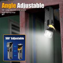 1 件 11 色 RGB 头灯智能传感器手电筒，具有灯光显示功能、磁吸、可充电和防水，适用于户外露营、家庭应急使用。