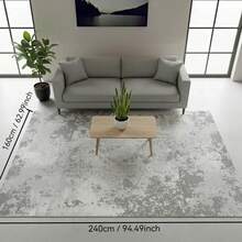 1PC Machine Washable Large - Size Modern Light Gray Abstract Pattern Area Mat Rug Indoor Living Room Decorative Rug With Stylish Light Gray Abstract Pattern Design Easy Clean Floor Mat For Home Decoration Kitchen Rug