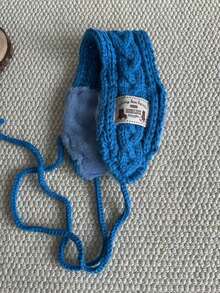 Protetores de ouvido trançados à mão, com fio de pelúcia tricotado, aquecedores de orelha, alças de inverno, versáteis, para rostos pequenos e quentinhos. Protetores de ouvido brancos.