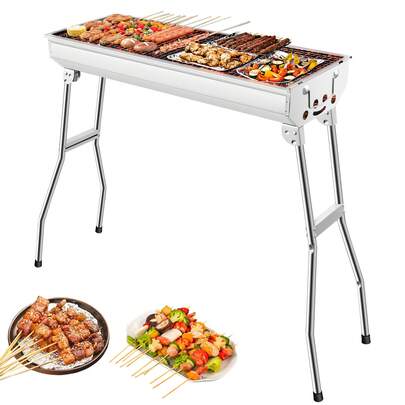 Grill BBQ Holzkohlegrill Klappgrill Camping Standgrill Tragbar Edelstahl