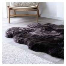 Real Sheepskin Rug 4x6 Ft | Sheepskin Rugs For Living Room And Sofa | Bedside Rugs For Bedrooms | Large Fluffy Rug Is Breathable & Heat-Regulating In Color Chocolate - Multicolor 839 - View 4