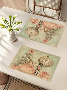 1pc Christmas Bird Table Runner, Christmas Decorative Table Runner, Christmas Linen-Like Table Runner, Table Runner, Table Runner, 1pc Table Runner, 4pcs Placemats, 1pc Cushion Cover, 3 Products Available, Seasonal Home Decor Indoor & Outdoor Party Supplies For Winter, Christmas Home Decor, Christmas Room Decor, Christmas Party Decorations - Multicolor - View 8