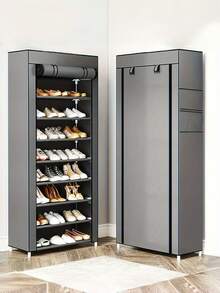 1pc Zipper-Closure Combination Shoe Rack, Simple Cloth Shoe Cabinet, Multi-Layer Storage, Dust-Proof Design For Dorm And Students, Suitable For Living Room, Bedroom, Entryway, Office, Home, Great Gift For Holidays, Christmas, Children - Multicolor - View 5