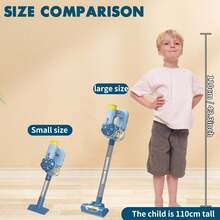 1 套儿童玩具吸尘器玩具套装，电动迷你吸尘器玩具套装，儿童角色扮演清洁玩具，吸力逼真，模拟真实声音，儿童友好尺寸，适合 3 岁以上儿童，非常适合生日、万圣节、圣诞节礼物 - 彩色 - 查看 9