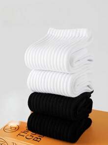 1/2/3/4/5/6/7/8/9/10/12/15/20/Pairs Of Men's Socks Black And White Random Men's Socks Running Hiking Athletic Long Socks Crew Socks High Ankle LightWeight Socks