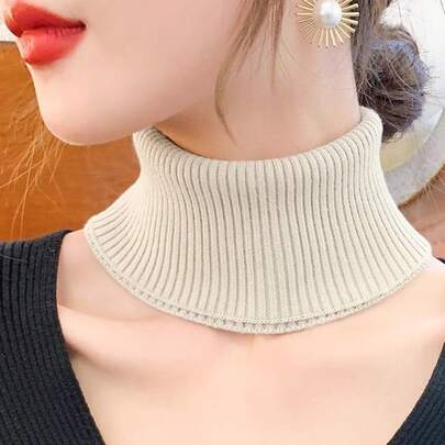 Cashmere Neck Warmer, Women's Knitted Elastic Turtleneck, Neck Warmer, Scarf, Turtleneck, Fake Collar, Headband, Scarf