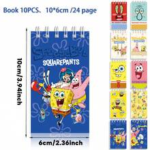 SpongeBob SquarePants 10 PIEZAS Cuadernos con diseño de Bob Esponja y temas, cuadernos de espiral, diarios para fiestas de cumpleaños de niños, cuadernos de notas manuales - Multicolor - Ver 9