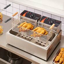 Freidora eléctrica comercial  de encimera, 3000 W, 18 qt/17 l - Plateado - Ver 9