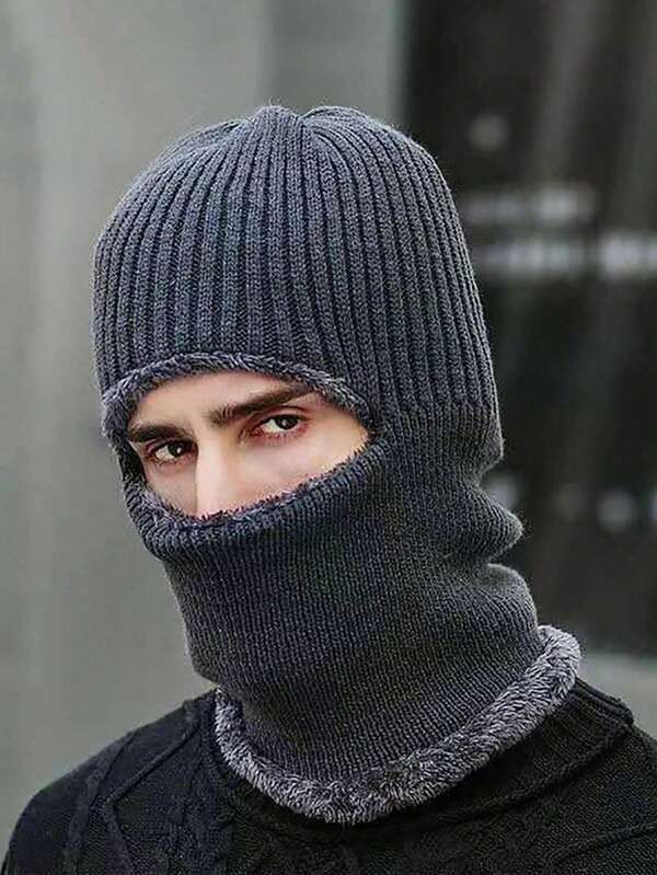 1 Stück thermogefütterter Beanie mit Gesichtsschutz, unisex, gesichtsformend, modisch & vielseitig, süß & niedlich, windundurchlässig, wärmeisolierend, Ohrenschutz, weich & bequem, geeignet für kaltes Wetter, Weihnachten, Frühlingsfest, Neujahr, Outdoor-Aktivitäten im Winter, Radfahren