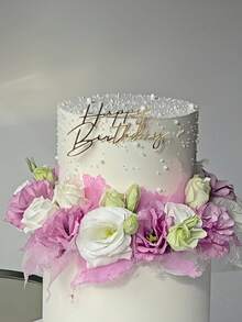 1 قطعة/3 قطع "عيد ميلاد سعيد" من PMMA كتل تزيين الكيك، ديكور حرفي حديث لأعلى الكيك، هدية تزيين كيك عيد الميلاد، تزيين الكيك، تزيين كيك قابل للتركيب، تزيين الخبز، مستلزمات الخبز، مستلزمات الكيك، أساسيات مطبخ الأثاث، هدايا المناسبات - الذهبي - مشاهدة 4