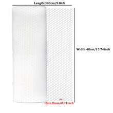 塑料铁丝网围栏，40厘米 X 300厘米 - 适用于狗、兔子和家禽的塑料铁丝网围栏 - 宠物阳台网（孔径 3 毫米 - 12 毫米）