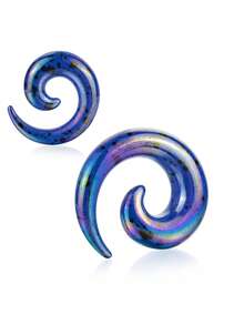 1 Coppia di Orecchini Plug/Dilatatori di Stile Punk Boho Y2K in Acrilico, Gioielli per il Corpo Unisex Adatti per Uso Quotidiano e Raduni