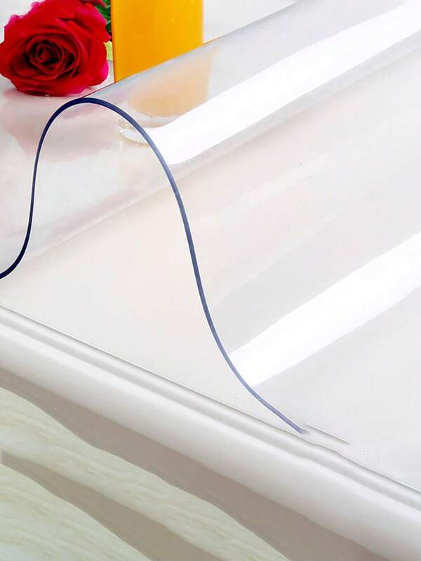 1pc 1.5mm Thick Transparent PVC Table Mat, Modern Minimalist Square/Rectangle, Odorless, Antibacterial, Waterproof, Oil-Proof, Scratch-Resistant, Heat-Resistant, Easy To Clean, Suitable For Coffee Table, Entryway Cabinet, TV Stand, Computer Desk. The Product Will Be Slightly Larger Than The Ordered Size, About 1cm, And Needs A Few Days To Fully Stretch And Flatten.