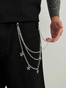 1pc Fashionable Punk Style Multi-Layer Pant Chain, Versatile Accessory Suitable For Men's Daily Wear, Creative Boyfriend Birthday Gift