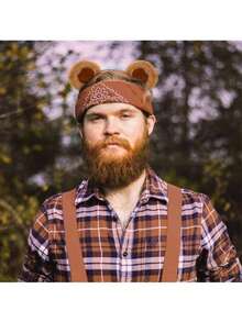 1 pieza/2 piezas Diadema con orejas de oso marrón adorable y ajustable, diadema con orejas de oso, adecuada para fiestas de disfraces, fiestas de noche, maquillaje, lavado de cara, accesorios para el cabello de mujer, diadema para atar, disfraz de Halloween (Debido a las diferencias en la iluminación de la toma y los parámetros de la pantalla de la cámara, puede haber ligeras diferencias de color en el producto) - Multicolor - Ver 10