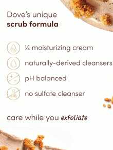 DOVE身体磨砂膏，温和去角质，深层清洁，提亮肤色，平滑肤质，改善粗糙，蕴含红糖和椰子油，天然去角质颗粒，保湿成分多1/4 - 棕色 (黑糖) - 查看 7