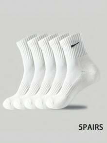 20/10/5 pares de calcetines deportivos cómodos y transpirables para unisex, de estilo universal para todas las estaciones, en blanco y negro, adecuados para uso diario y al aire libre