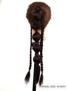 1 Pack Synthetic New Chinese Lantern Bubble Ponytail For Girls, Kids, Sweet And Cool Long Braid Lantern Boxing High Ponytail - Multicolor - View 8