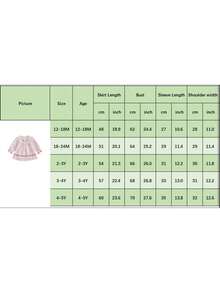 Toddler Girl Valentines Day Smocked Dress Heart Bow Embroidery Plaid Long Sleeve Crew Neck Princess Dress Kids Spring Outfit - 粉色 - 查看 9