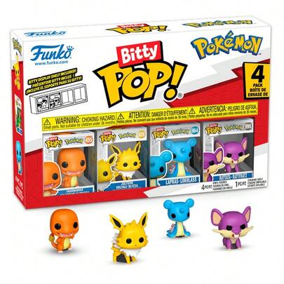  Funko Bitty Pop! Pokemon - Charmander 4PKY Mystery Surprise Minifiguur - 2,2 cm (0,9 inch) Verzamelobject - Inclusief stapelbare plank - Cadeau-idee - Vulling voor in de goodiebag