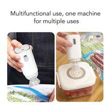 Auto Vacuum Bag Pump Rechargeable Portable Electric Vacuum Sealed Compression Pump for 3D Printing Consumables 5V - Blanco - Ver 3