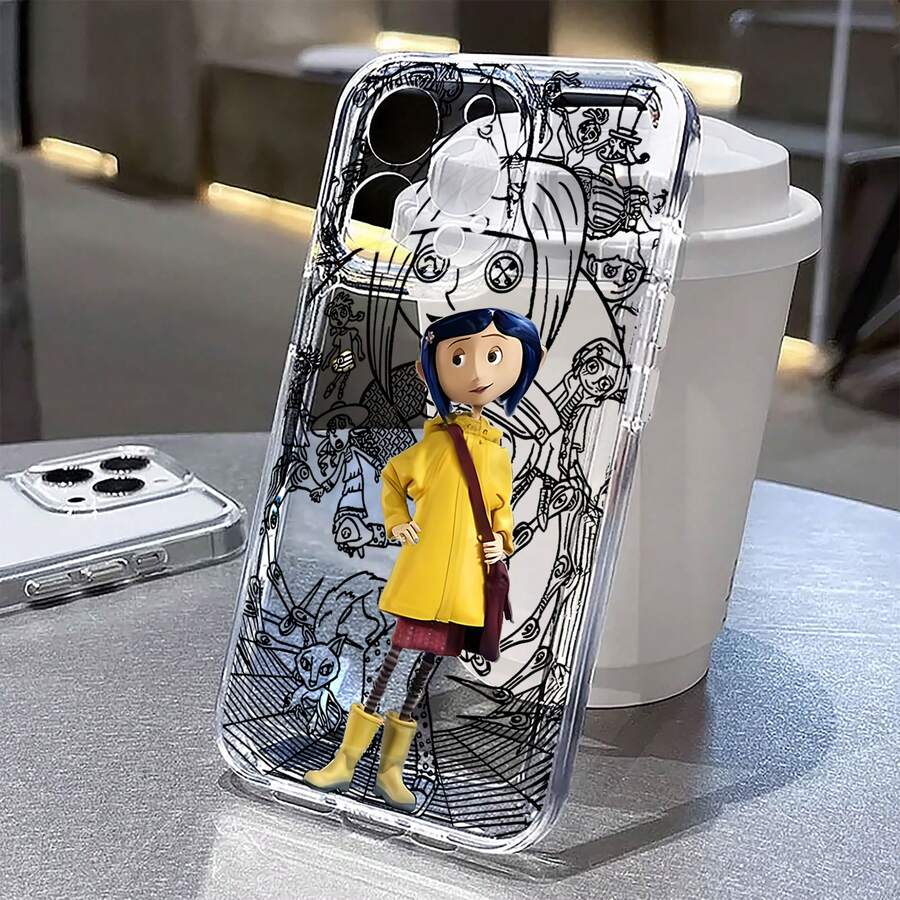 Funda para móvil, diseñada con personajes originales y una vibrante paleta de colores, compatible con 17, 16, 16 ProMax, 15, 15 ProMax, 14, 13, 12 y 11 Pro. Fabricada en TPU, ofrece protección contra golpes. Perfecta para familiares, amigos, niños, cumpleaños, primavera, vacaciones, novios, novias y San Valentín. - LB11 transparente - Ver 1