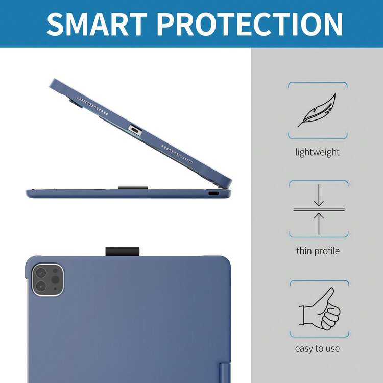 Keyboard Case For IPad 10th Generation&IPad 11th(A16,2025),IPad Air 11(M3,M2/IPad Pro 11 Inch Keyboard,360°Swivel,7 Use Modes,Rainbow Backlight - Hồ xanh - Xem 5