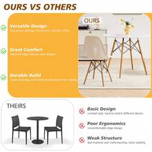 5 Piece 31.5'' Round Dining Table Set For 4, Kitchen Table & Chairs Set Of 4, Mid-Century Modern Table W/ 4 Chairs For Home, Living Room, Apartment, Wood Legs, Metal Frame - 白色 - 查看 4