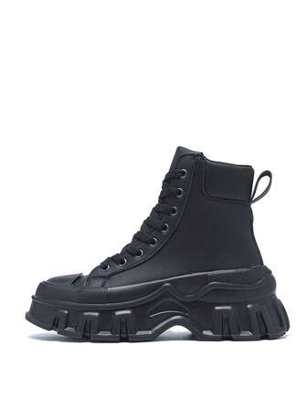 New Plus Size Women Outdoor Thick Sole Ankle Boots, Casual Comfortable Lightweight Fashionable Boots, Versatile, EU Sizes