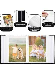 Album ảnh có ngăn lưu niệm và ngăn dọc, Sách ảnh có ngăn viết, Thích hợp cho đám cưới, em bé, Ngày của mẹ, Màu xanh ngọc - Nhiều màu - Xem 9