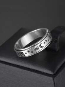 Men Hollow Out Ring - Silver - View 4