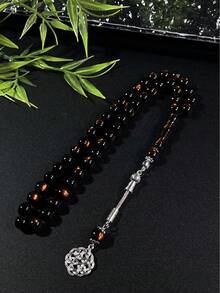 1pc Muslim Multi-Color Glitter Single Tasbih, Combining Vintage Aesthetics And Religious Culture, Providing A Distinctive Wearing Experience For Those Pursuing Individuality And Connotation - Multicolor - View 11