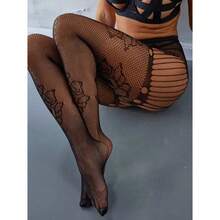 1 Pairs Women Sexy Lingerie Thigh High Knee Stockings Sexy Thin Long Socks Women Transparent Elastic Fishnet Black Stocking1 Pair Women Sexy Lingerie Open Crotch Garters Black StockingsWomen Thigh High Waist Long Hosiery Lolita Cosplay Fish Net Pantyhose Mesh Tights - Nhiều màu - Xem 8