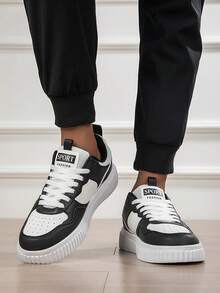 أحذية كاجوال يونيسكس، المقاس 36-45، أربطة، قاع ناعم مريح، أحذية رياضية خفيفة الوزن ذات رقبة منخفضة للاستخدام اليومي، لون أبيض وأسود، أحذية تزلج بأربطة وأصابع مستديرة، أحذية رياضية بيضاء للرجال، أحذية مسطحة للرجال