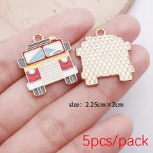 5/10 piezas Accesorios de aleación esmaltada de bricolaje Colgantes de extintor de incendios para pulseras, llaveros y adornos decorativos.