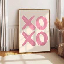 لوحة جدارية أحادية اللون XO، طباعة شعار المشاهير، بطراز رجعي، ملصق حديث أسود وأبيض، ديكور جداري، طباعة رجعية، ملصق مطبوع، فن رجعي، ديكور منزلي، مناسب لديكور غرفة المعيشة وغرفة النوم، ملصق إبداعي بدون إطار - متعدد الألوان - مشاهدة 2