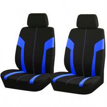 4pcs/9pcs Colorful Striped Mesh Car Seat Covers, Fit For Regular 5-Seat Vehicles