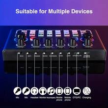 Live Streaming Sound Card – Audio Mixer With DJ Effects, Voice Changer & 16 Built-In Sound Effects | 800mAh Battery, Bluetooth, Cool Button Lights | Compatible With Phones, PC, Tablets | Must-Have For Podcast Studios, Ideal For Live Streaming, Gaming & Recording
