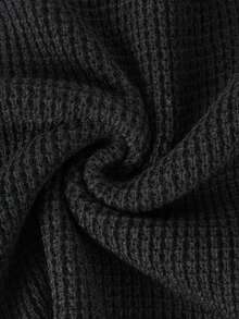 GRDR Jersey de cuello redondo jacquard de calibre 7 vintage, jersey de punto casual de manga larga grueso y cálido para hombres - Negro - Ver 5