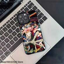 Funda de Teléfono Anime Dandadan para 17,16,15,14,13,12,11,Pro,Plus,air Negra Candy Mate a Prueba de Golpes - Z1 - Ver 4
