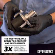 Ammex GPNB GlovePlus Black Nitrile Glove, Latex , Disposable, Powder , Small (Box of 100)(L (Paquete de 100) Negro) - Tipo 1 - Ver 4