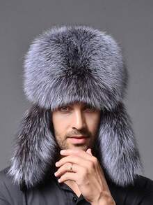 1 Unisex Thickened Lei Feng Ski Hat For Autumn And Winter, Made Of Imitation Mink Fleece And Imitation Cashmere. It Comes With Ear Flaps, Provides Cold Protection In Winter, And Is An Excellent Winter Gift For Family Members. - Brown - View 14