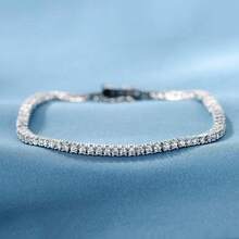 MDFUN 2,0 mm Pulseira de Tênis para Mulheres e Homens, 2 Pares de Pulseira de Tênis Clássica de Zircônia Cúbica Redonda de 2 mm Banhada a Ouro Branco/Amarelo de 18K