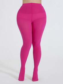 1 Pair Women High Waist Compression Leggings, Suitable For Autumn/Winter