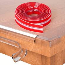 Silicone Edge Guard Strips, Pre-Adhesive, Plastic Corner Protectors, Transparent Bumper Guards, Suitable For Furniture, Cabinets, Tables, Drawers
