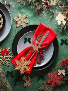 120 buc fundițe mici de Crăciun, pentru meșteșuguri, funde de Crăciun cu răsucire, panglică, fundă de Crăciun, DIY, meșteșuguri, cusut, scrapbooking, împachetare cadouri, scrapbooking, coroane, șosete (pachet vrac, fără caracteristici, verde, crem, 2,5 cm) - Multicolor - Vizualizare 7