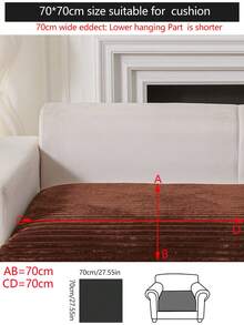 1pc Thick Plush Sofa Cushion Cover, Non-Slip Sofa Protector, Dust-Proof And Dirt-Resistant, Machine Washable, Pet-Friendly, Suitable For All Seasons, Adjustable For Corner Sofa, Bedroom, Office, Living Room, 1/2/3/4 Seater
